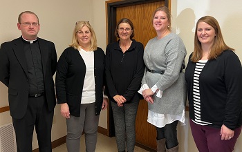 Pastor, Fr. Steven Snitily; President, Sandy Bongers; President Elect, Deb Pleskac; Secretary, Ashley Miller; Treasurer, Andrea Svoboda