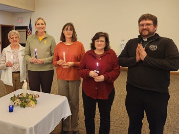 Peg Becker-Secretary,Darcy White-Vice President, Margie Johnson-Treasurer, Becky Erdkamp-President