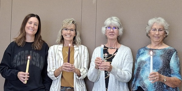 Ondrea McConville, treasurer, Shari Haag, president, Deb Dolan, vice president, and Myrna Haag, secretary
