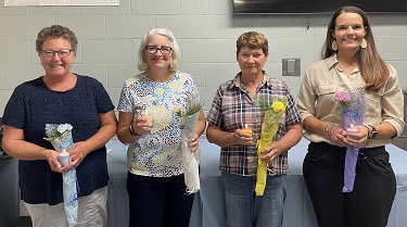 Officers: Vice President Dari Olson, Secretary Geri Burns, Treasurer Cathy Jones, and President Amanda Peterson