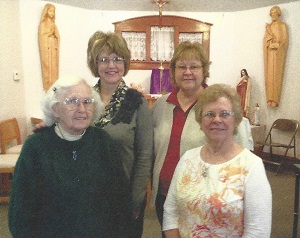Patricia Hackert (Secretary), Patty Anderjaska (Treasurer), Char Hamilton (Vice President), Cindy Monnahan (President)