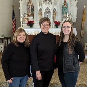 Secretary Donna Furasek, Treasurer Janelle Schulz, and President Skye Rezac