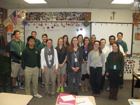 Hayes wtth students