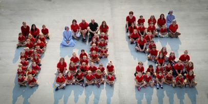 students in shape of 125