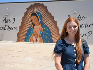 CSS mural in Lincoln depicts Our Lady of Guadalupe